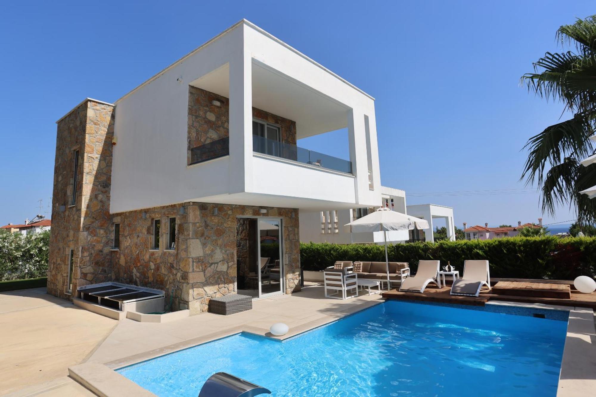 Villa Douglas - Private Pool, Bbq, 4Bdrms, View Пефкохори Экстерьер фото